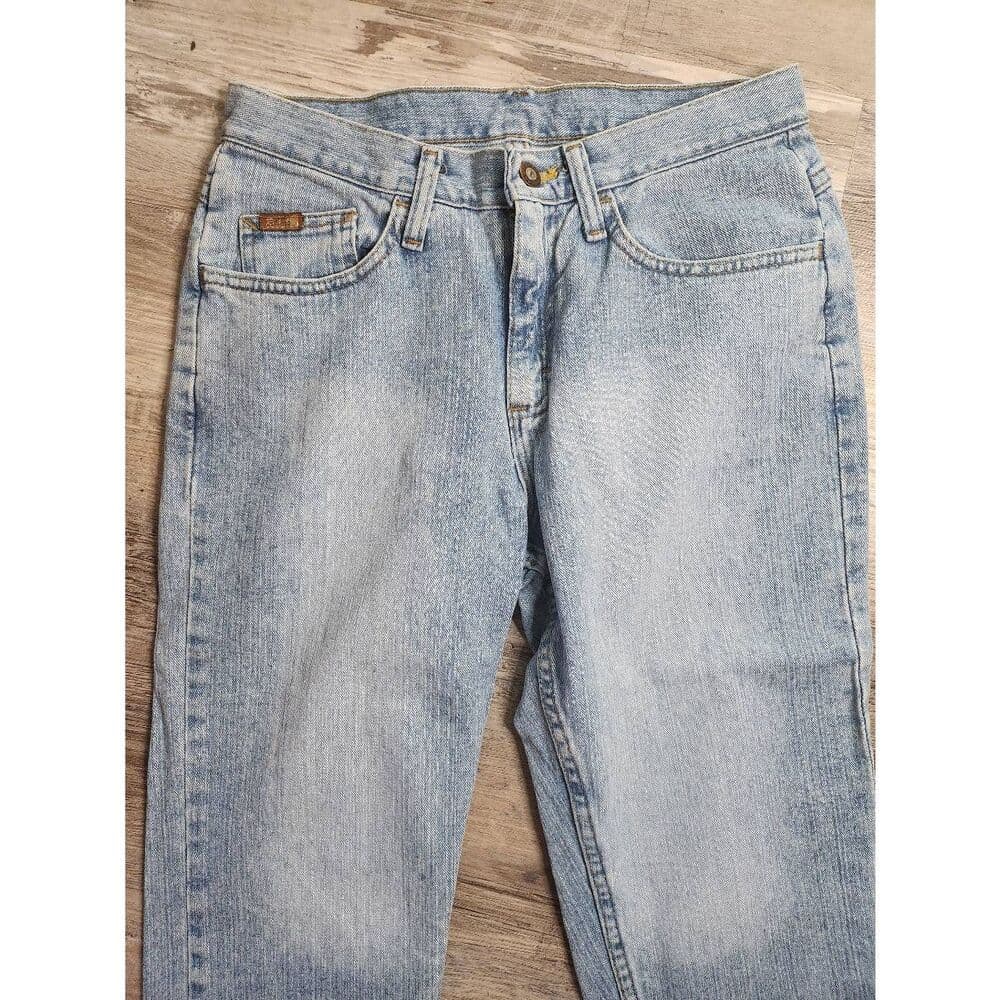 Vintage Lee Rider Light Blue Denim Cropped Capri Jeans - Thumbnail 2