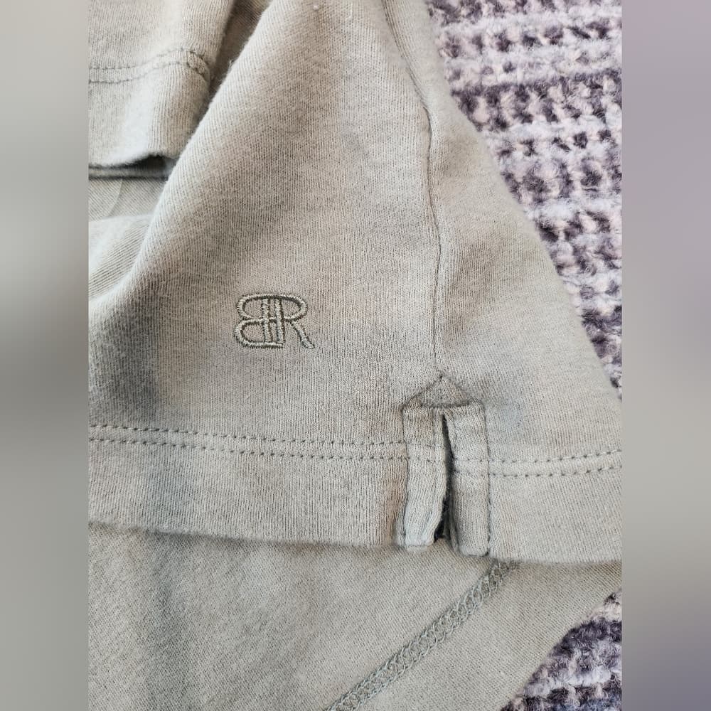 Banana Republic Light Olive Green Long Sleeve Collared Top - Thumbnail 7