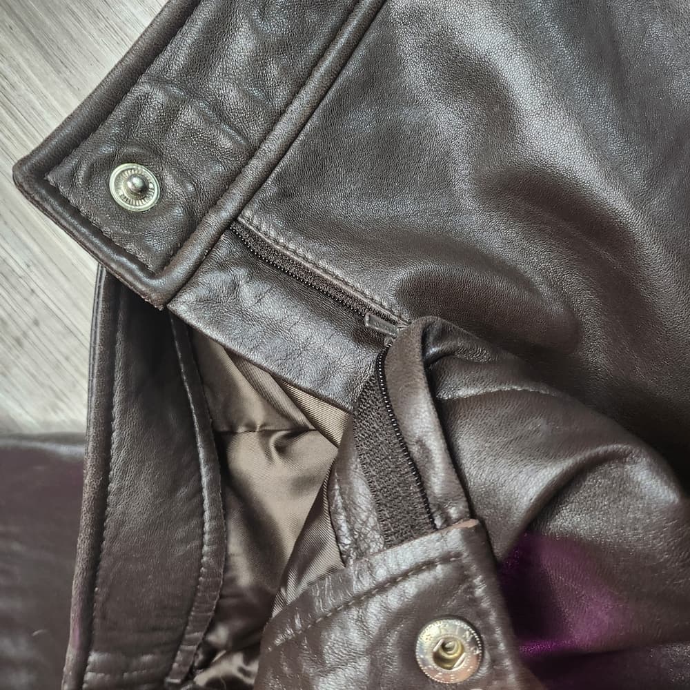 Classiques Entier Rich Brown Genuine Leather Trousers - Thumbnail 3