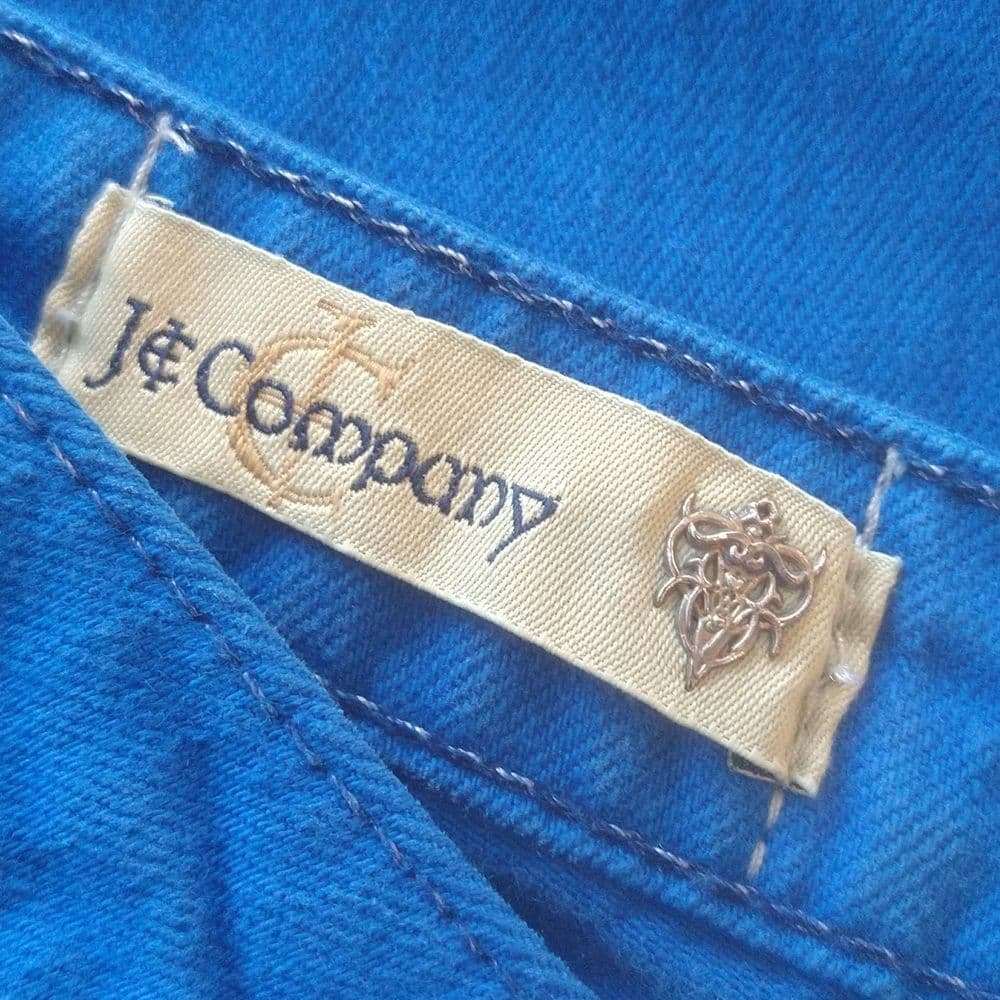 J&Company Bedazzled Boot Cut Blue Jeans - Thumbnail 7