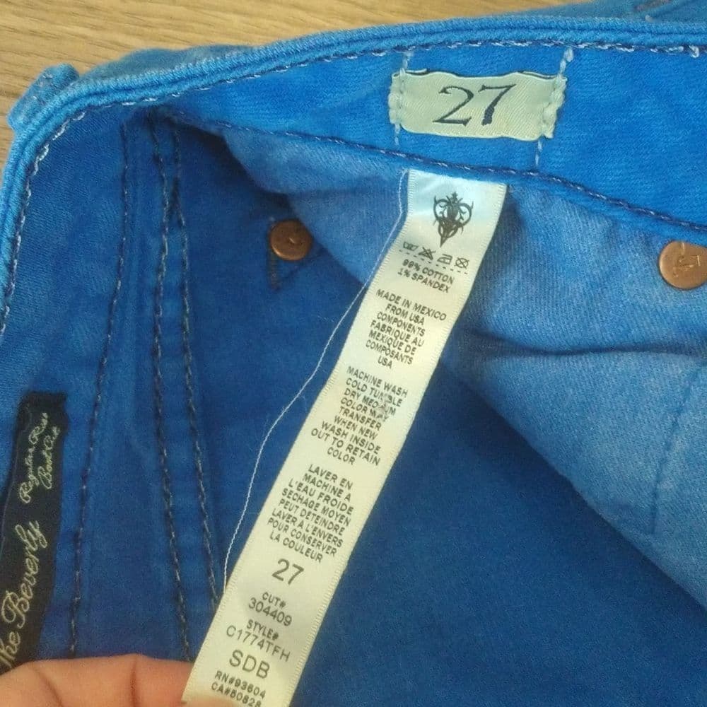 J&Company Bedazzled Boot Cut Blue Jeans - Thumbnail 8