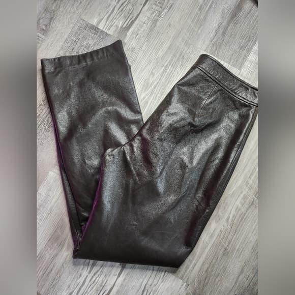Classiques Entier Rich Brown Genuine Leather Trousers - Thumbnail 10