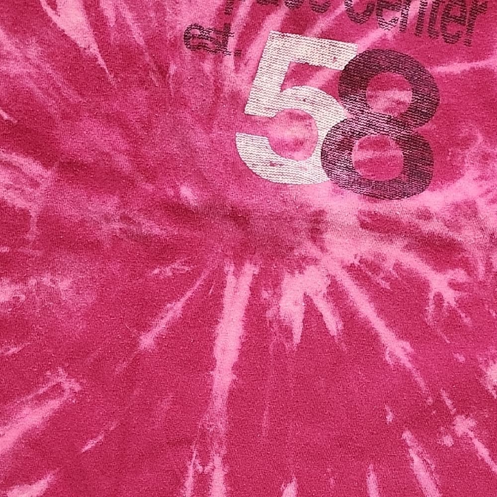 Pink Bleach Tie-Dye Nasa Casual Upcycled T-shirt - Thumbnail 2