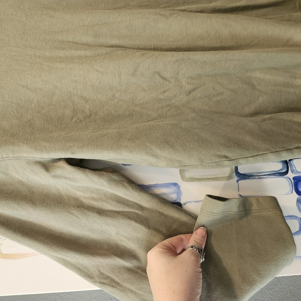 Banana Republic Light Olive Green Long Sleeve Collared Top - Thumbnail 3