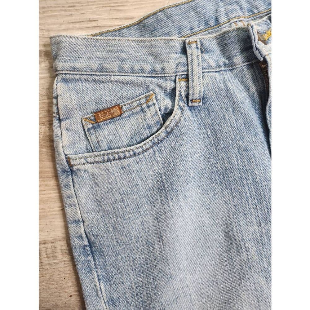 Vintage Lee Rider Light Blue Denim Cropped Capri Jeans - Thumbnail 3