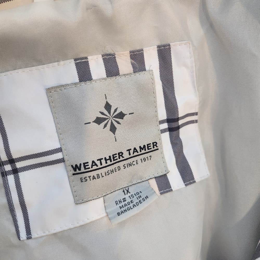 Black and White Plaid Rain Windbreaker Jacket Classic Light Weight Style - Thumbnail 3