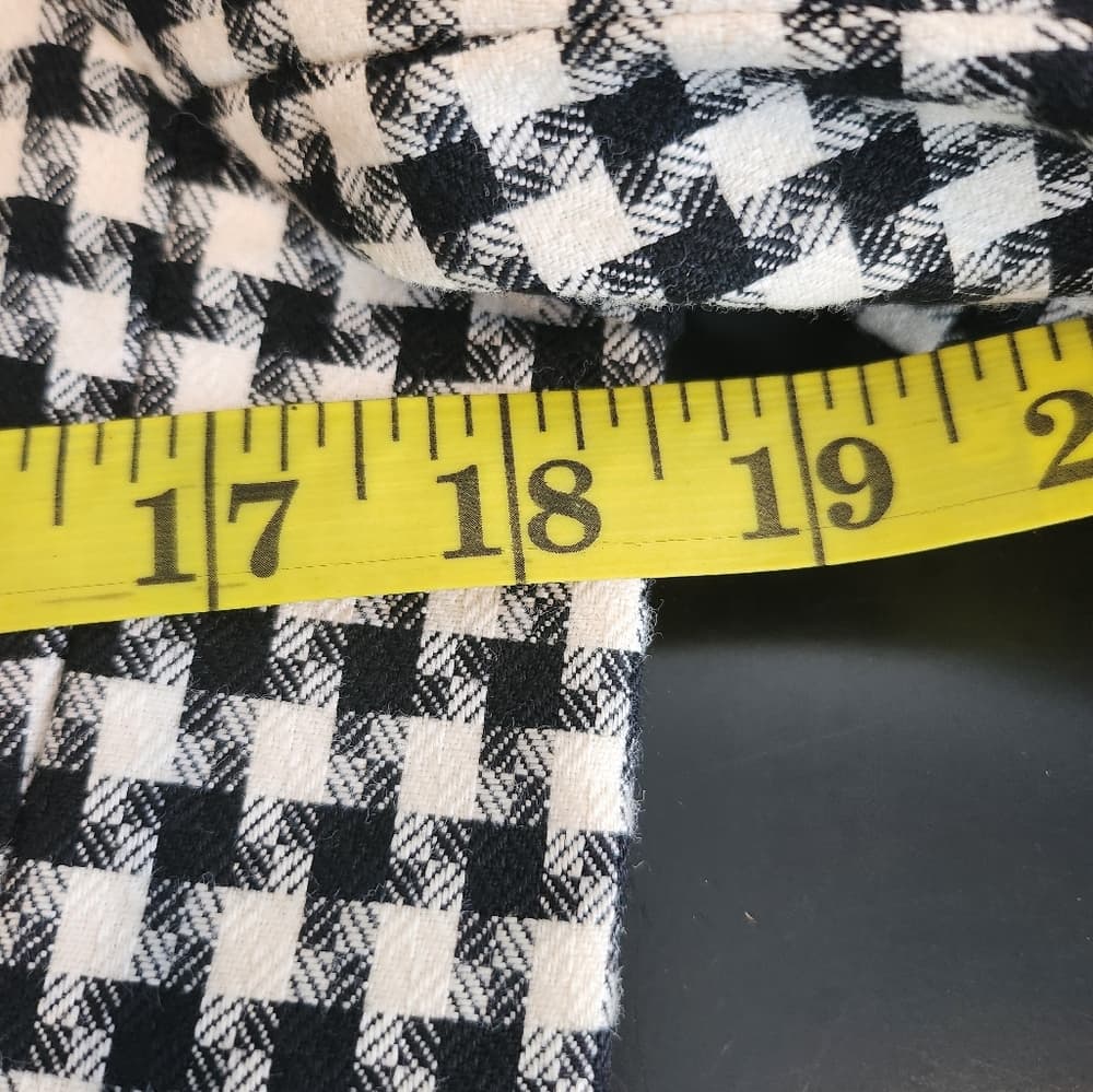 Vintage Black and White Houndstooth Double Breasted Jacket - Thumbnail 12