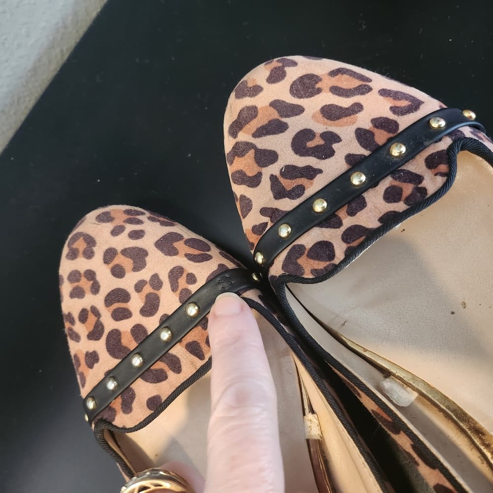 Mossimo Brown and Black Leopard Print Slip On Flats Loafers - Thumbnail 7