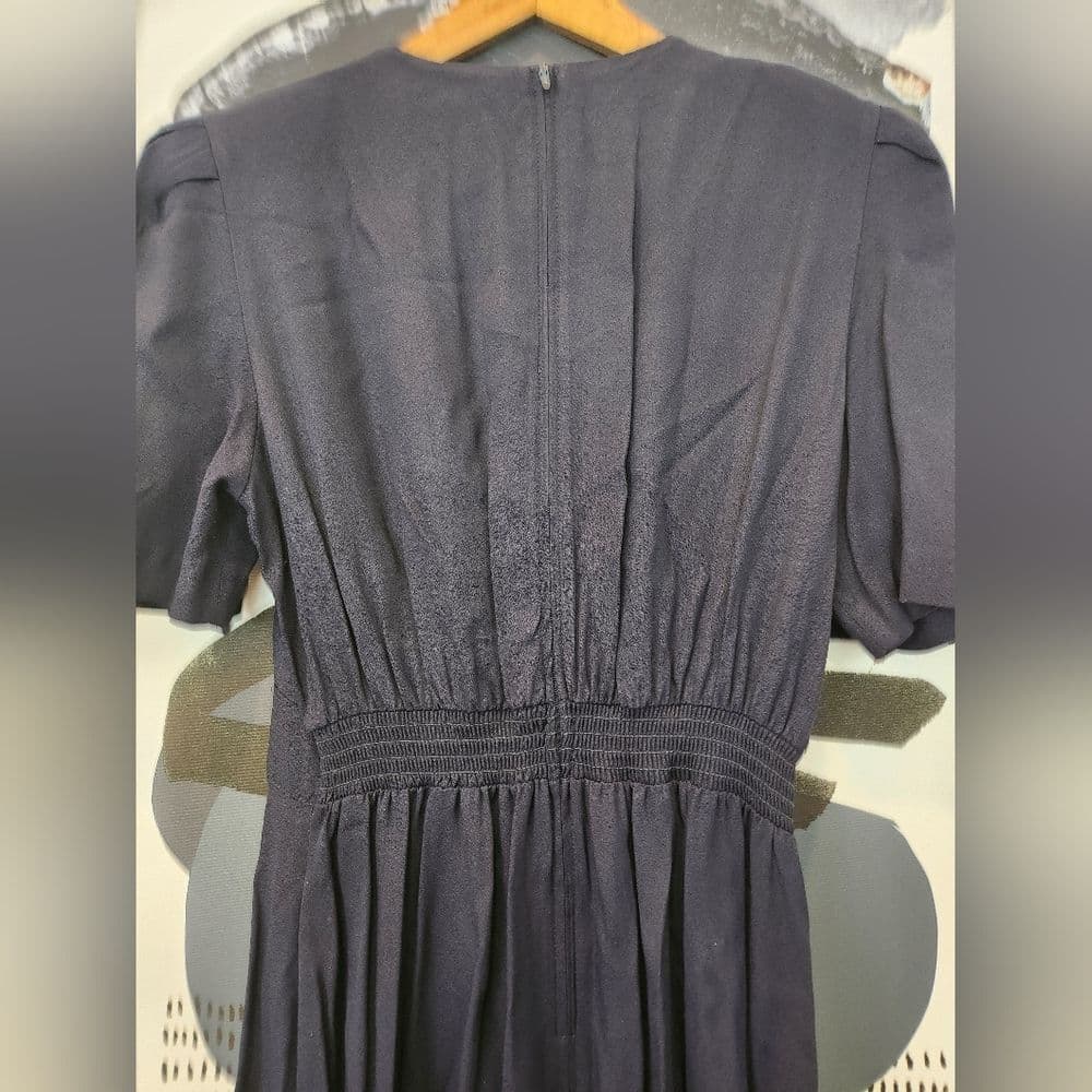 Vintage 1980 S.L. Fashions Blue Maxi Dress with Elegant Lace Detail - Thumbnail 8
