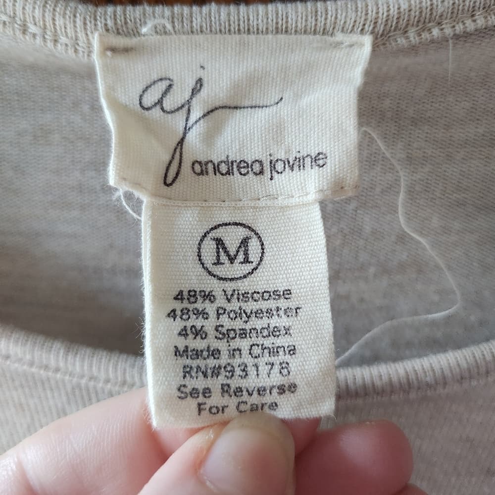 Andrea Jovine Cream Fitted Long Sleeve Tunic - Thumbnail 3