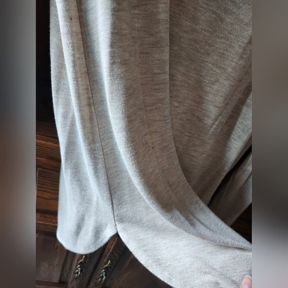 Andrea Jovine Cream Fitted Long Sleeve Tunic - Thumbnail 2