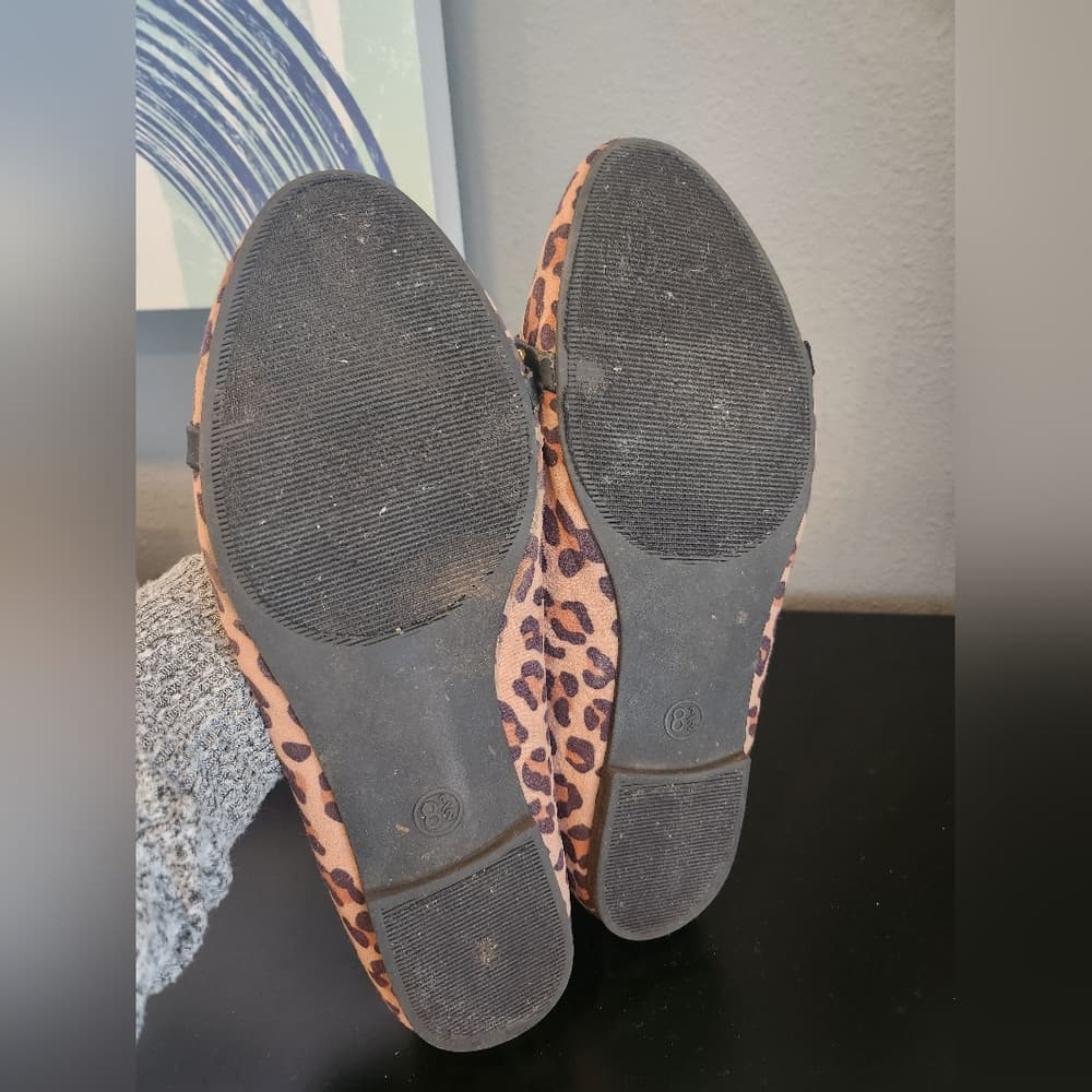 Mossimo Brown and Black Leopard Print Slip On Flats Loafers - Thumbnail 4
