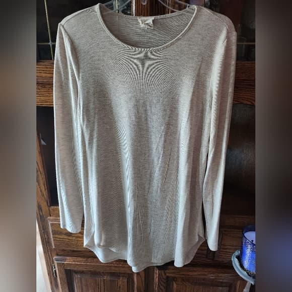 Andrea Jovine Cream Fitted Long Sleeve Tunic - Thumbnail 7