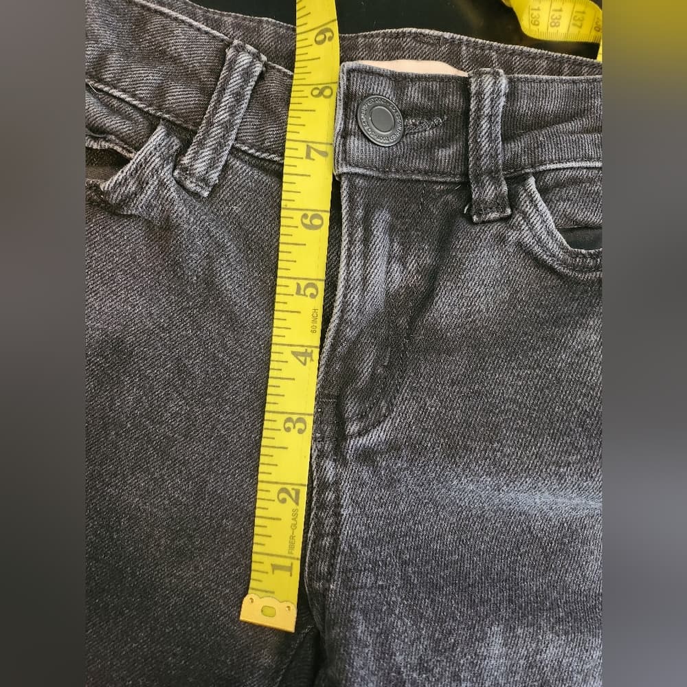 SO Black Distressed Ankle Cropped Denim Low Rise Dad Jeans - Thumbnail 5