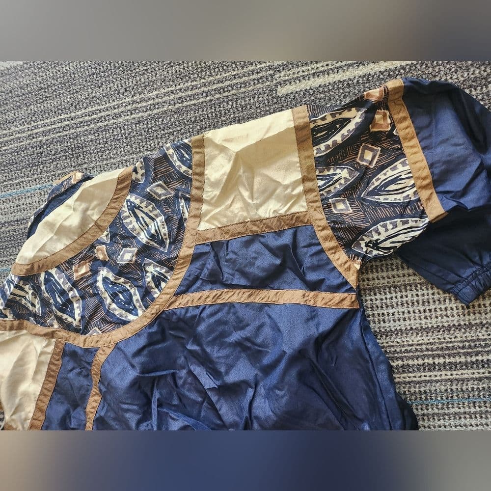 Vintage Blue and Gold Windbreaker Jacket By Athletic Works - Thumbnail 9