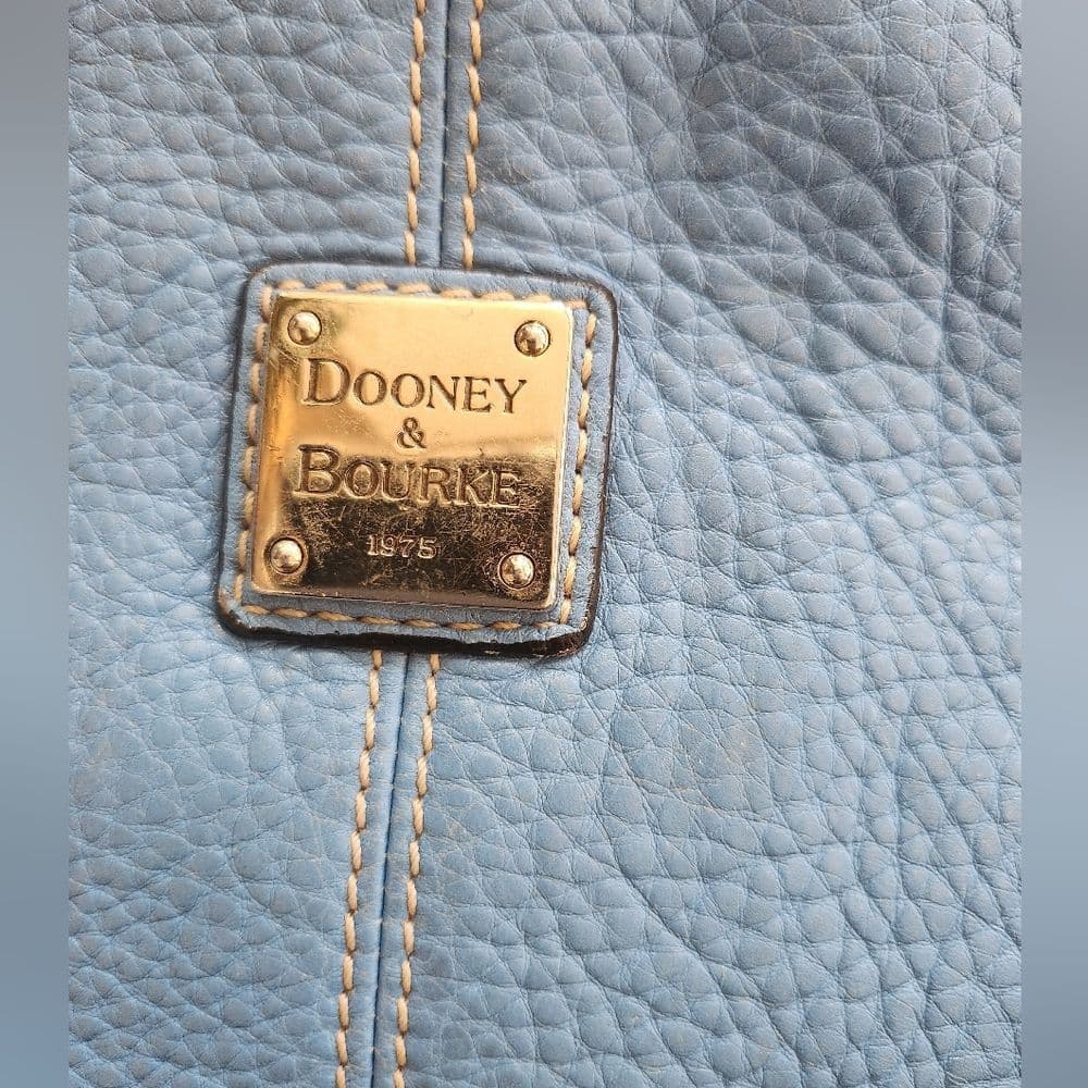 Dooney & Bourke Blue and Gold Shoulder Bag with Elegant Design - Thumbnail 2