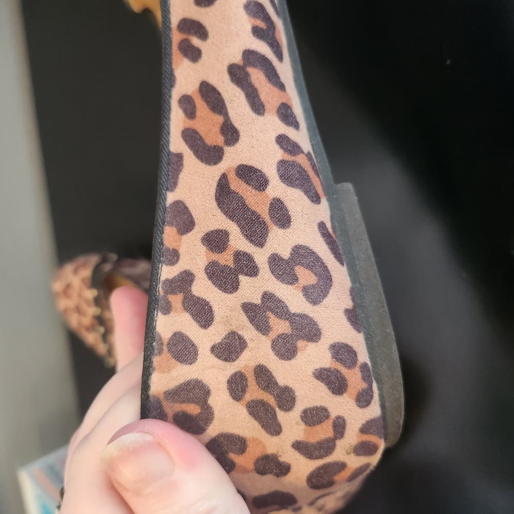Mossimo Brown and Black Leopard Print Slip On Flats Loafers - Thumbnail 6