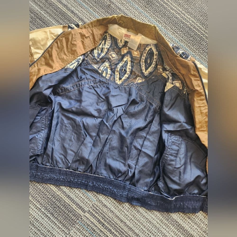 Vintage Blue and Gold Windbreaker Jacket By Athletic Works - Thumbnail 5