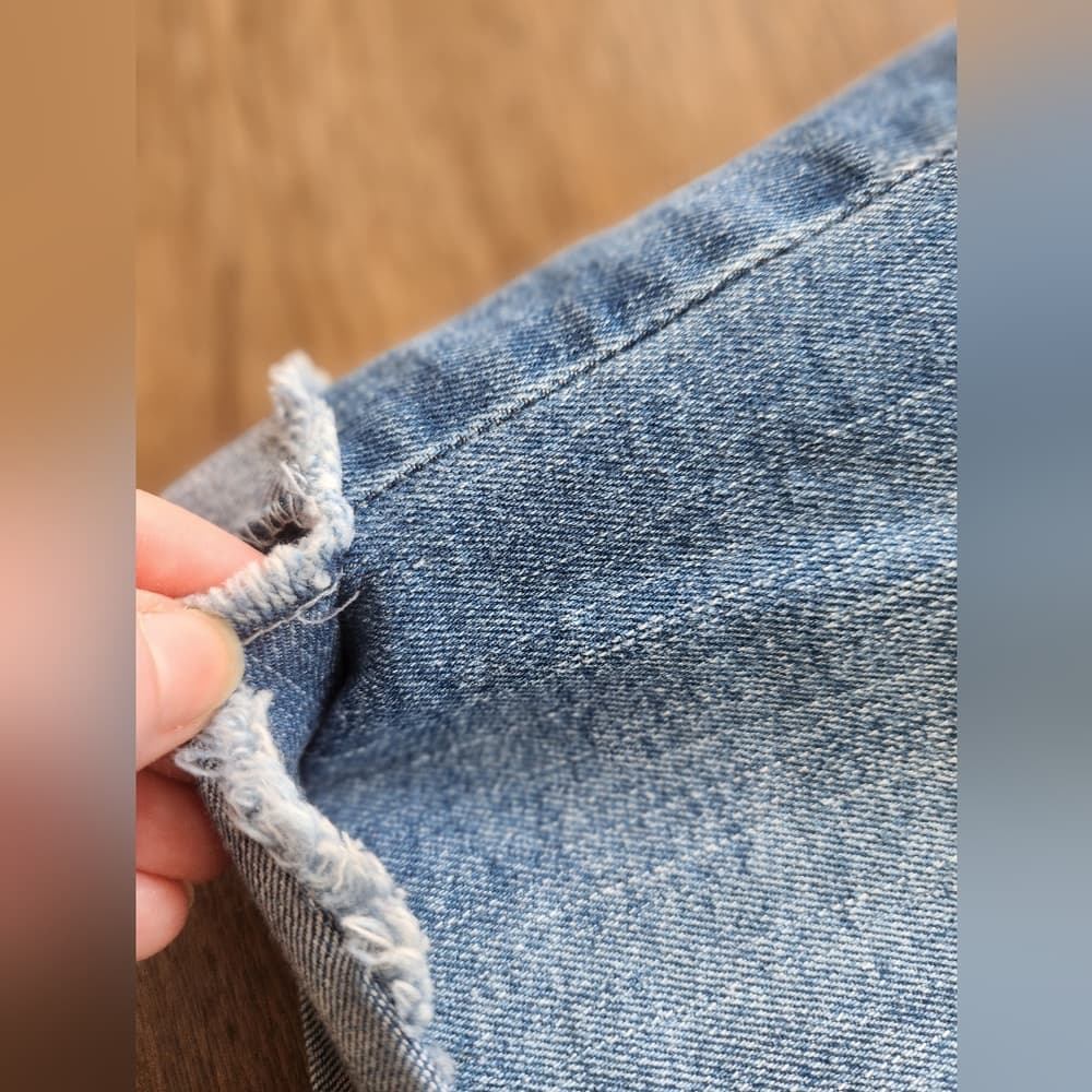 Angels Distressed Denim Stretchy Bermuda Jean Shorts - Thumbnail 2