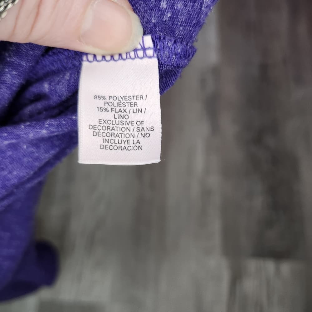 Victoria's Secret Semi Sheer Fitted Purple Short Sleeve T-Shirt - Thumbnail 5