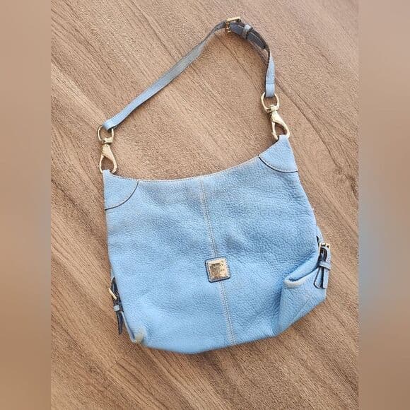 Dooney & Bourke Blue and Gold Shoulder Bag with Elegant Design - Thumbnail 15