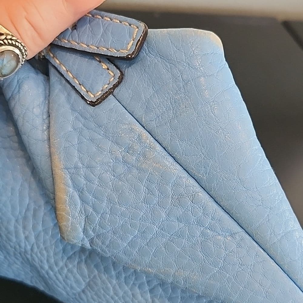 Dooney & Bourke Blue and Gold Shoulder Bag with Elegant Design - Thumbnail 11