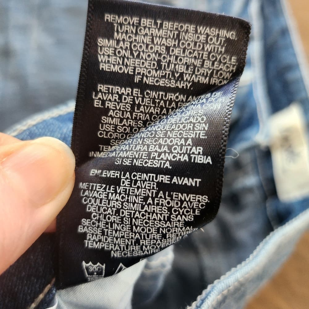 Angels Distressed Denim Stretchy Bermuda Jean Shorts - Thumbnail 5