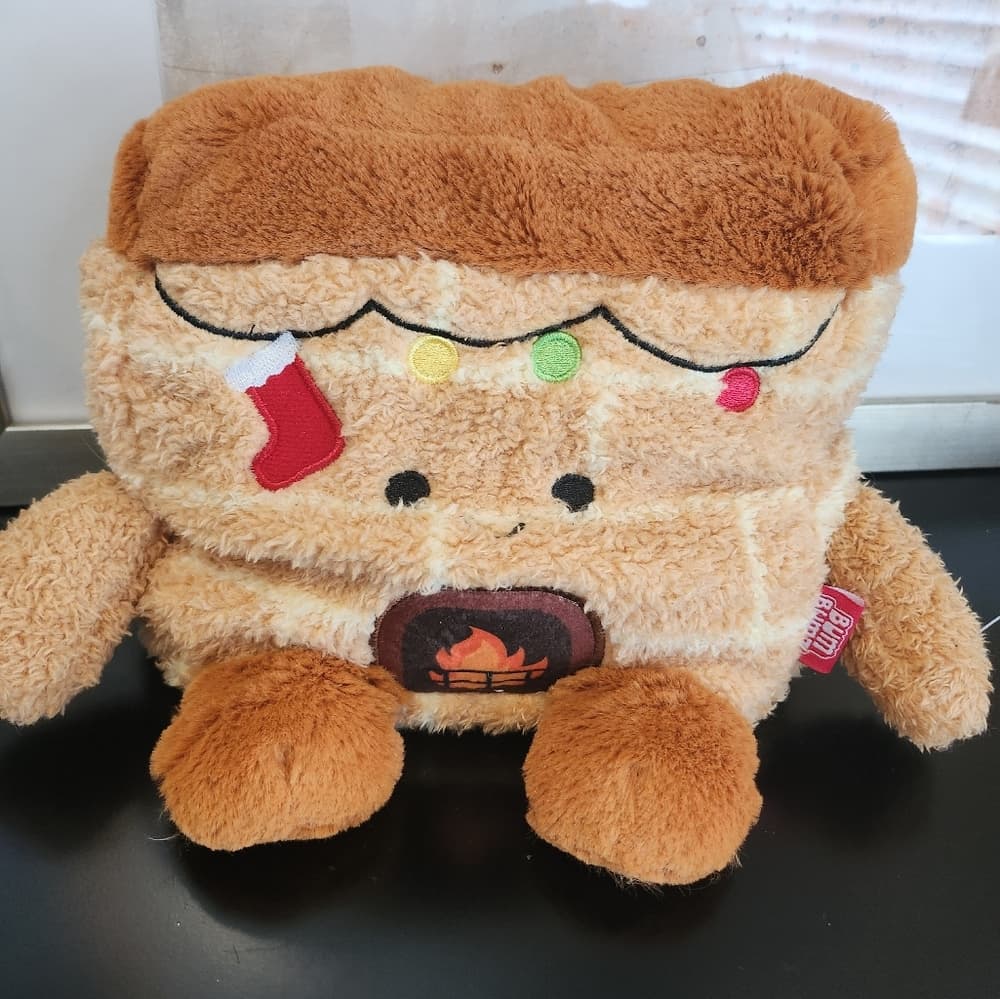 Bum Bumz Plush Holiday Fireplace with Red and White - Thumbnail 2