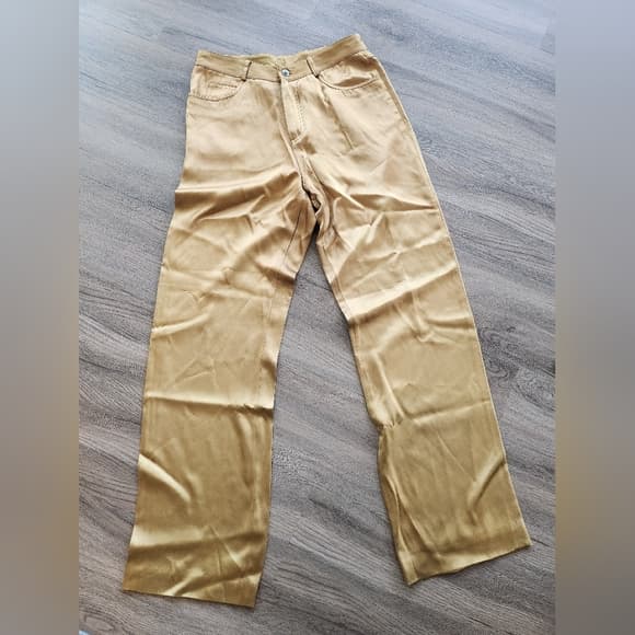 Vintage C'est Duo Black Label Gold Slacks - Thumbnail 11
