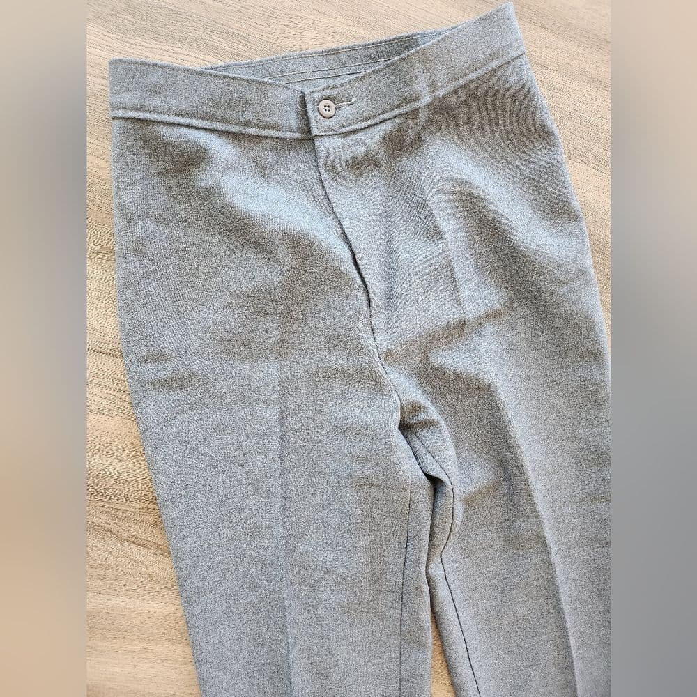 Vintage JCPenney Gray Trousers High Waist Waist Pleated Made In Usa - Thumbnail 2