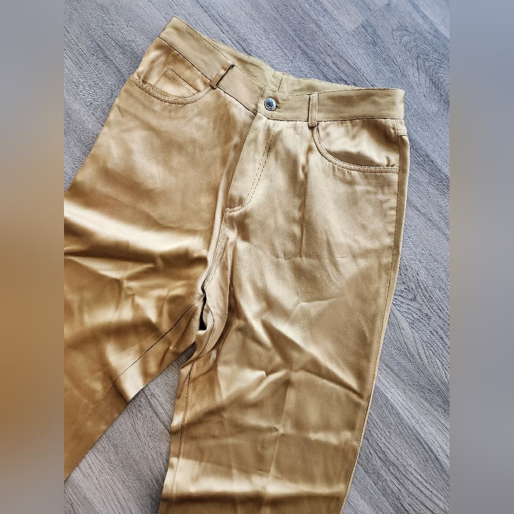 Vintage C'est Duo Black Label Gold Slacks - Thumbnail 2