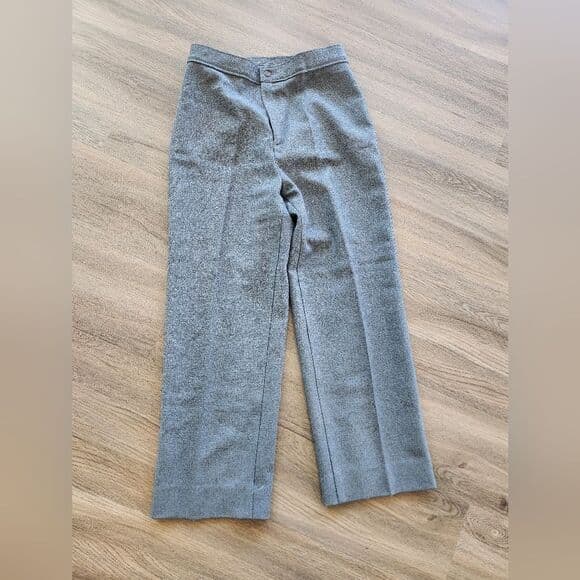 Vintage JCPenney Gray Trousers High Waist Waist Pleated Made In Usa - Thumbnail 12