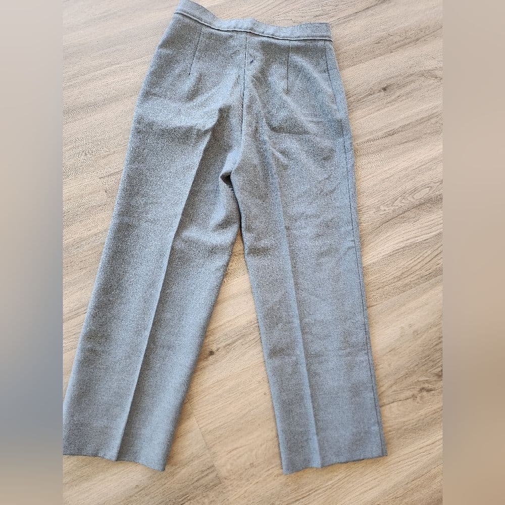Vintage JCPenney Gray Trousers High Waist Waist Pleated Made In Usa - Thumbnail 7