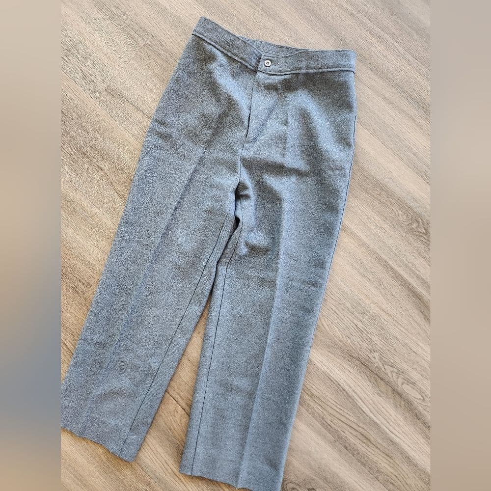 Vintage JCPenney Gray Trousers High Waist Waist Pleated Made In Usa