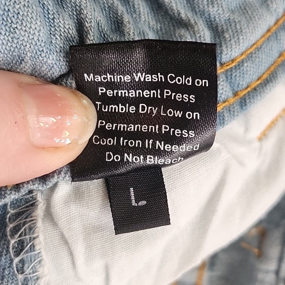 POL Light Denim Orange Trimmed Open Back Boyfriend Fit Overalls - Thumbnail 14