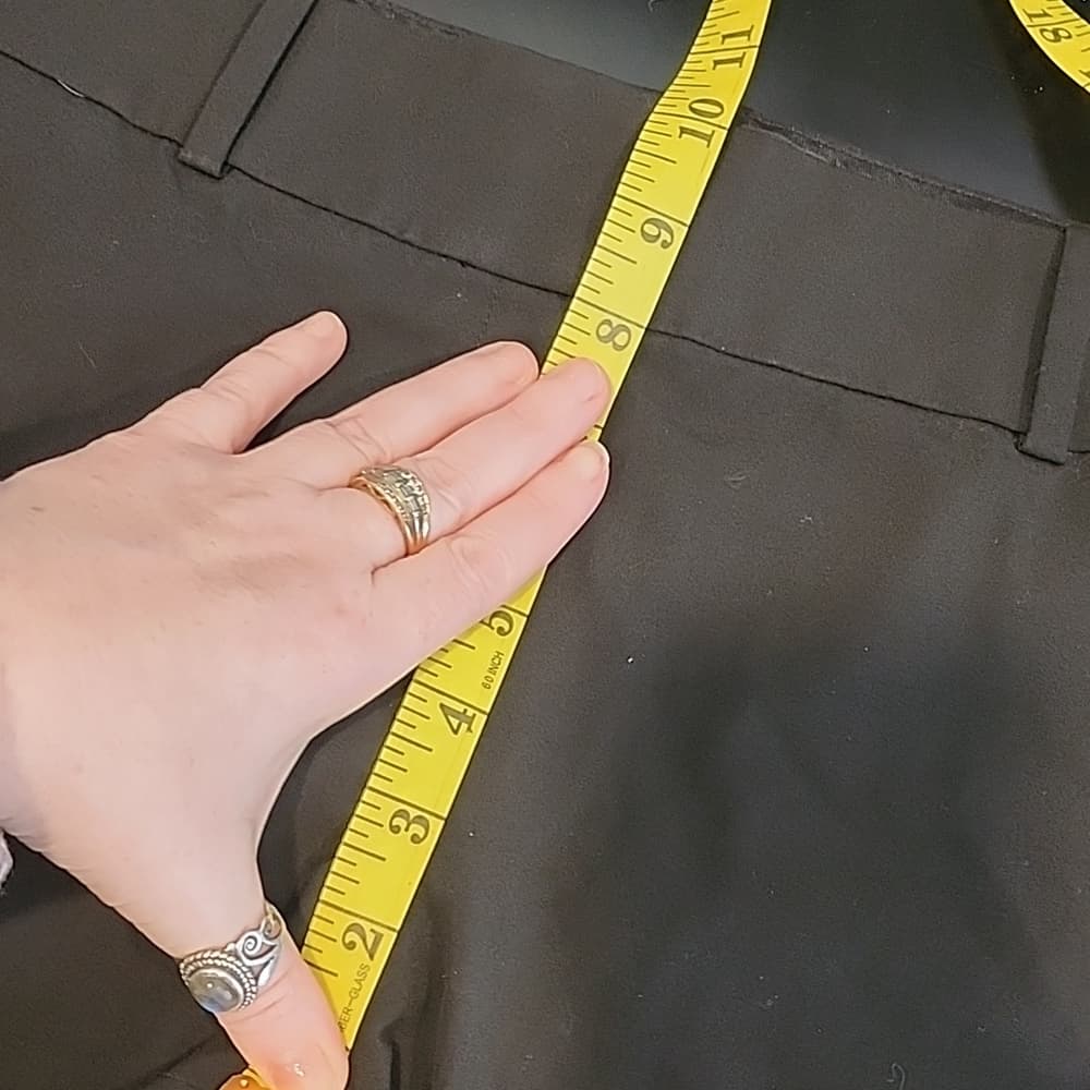 Ann Taylor Black Slack Pants with Boot Cut Design - Thumbnail 9