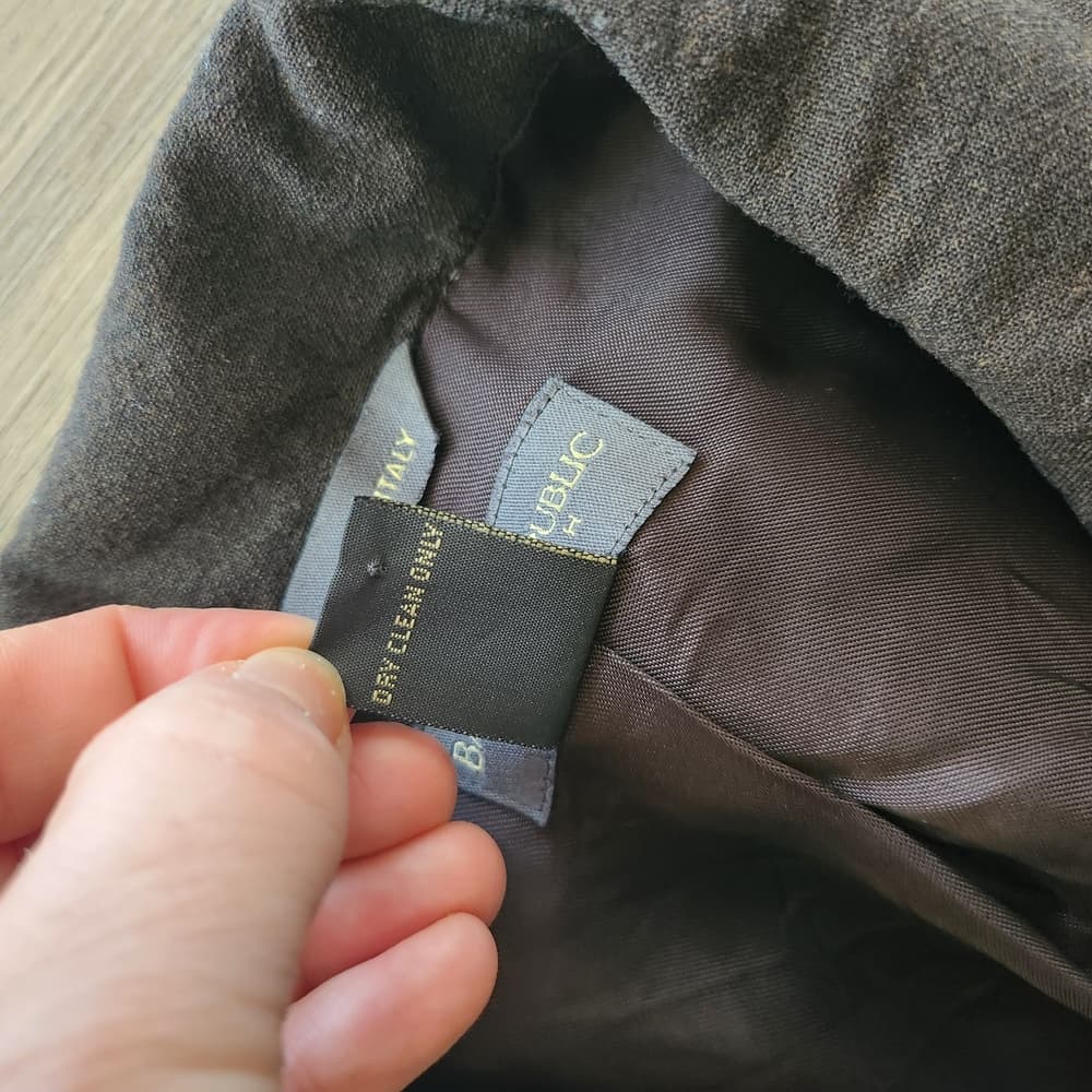 Banana Republic Brown Wool Italian Made Blazer Classic Suit Jacket - Thumbnail 4