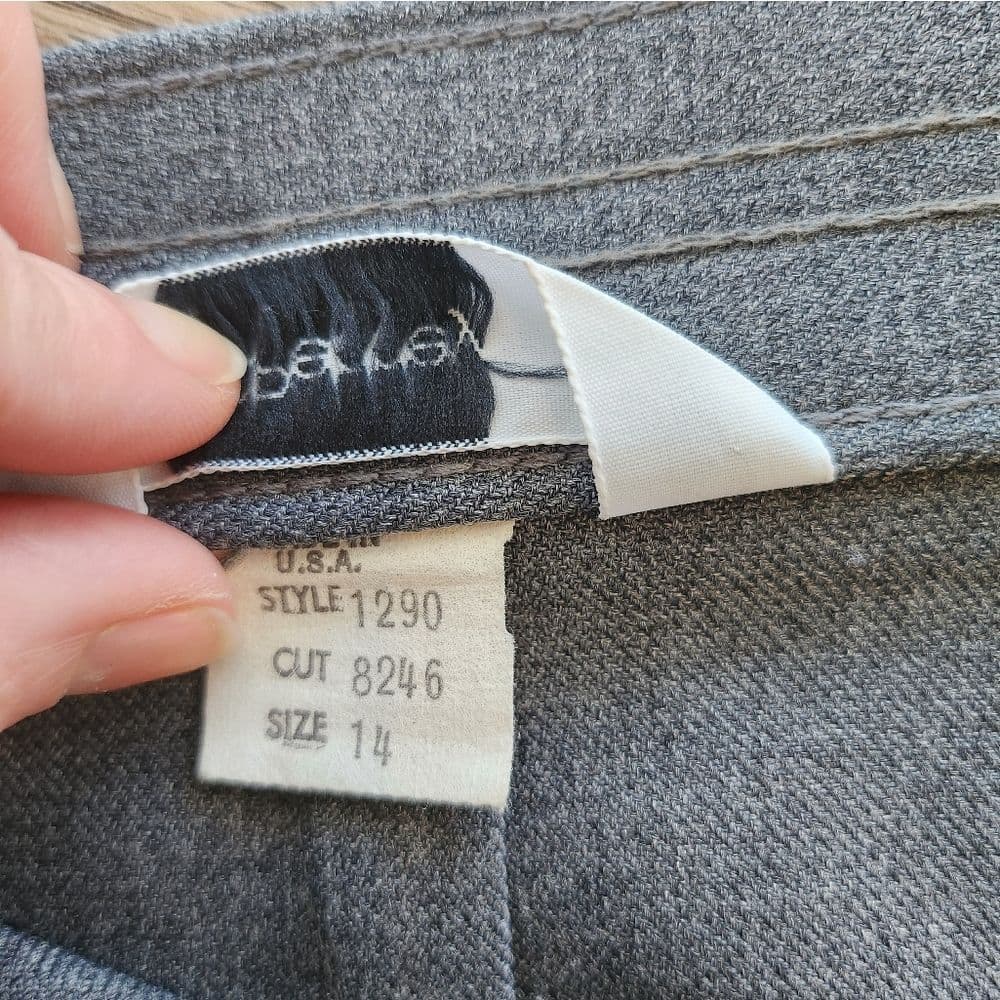 Vintage JCPenney Gray Trousers High Waist Waist Pleated Made In Usa - Thumbnail 5