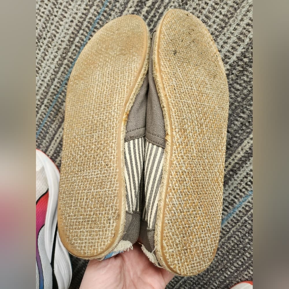 TOMS Brown Canvas Slip-On Shoes - Thumbnail 5
