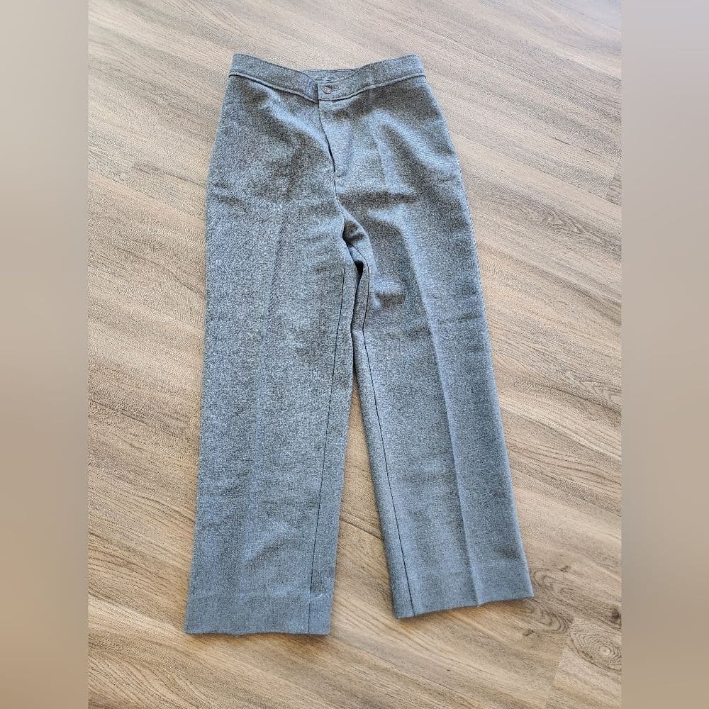 Vintage JCPenney Gray Trousers High Waist Waist Pleated Made In Usa - Thumbnail 11