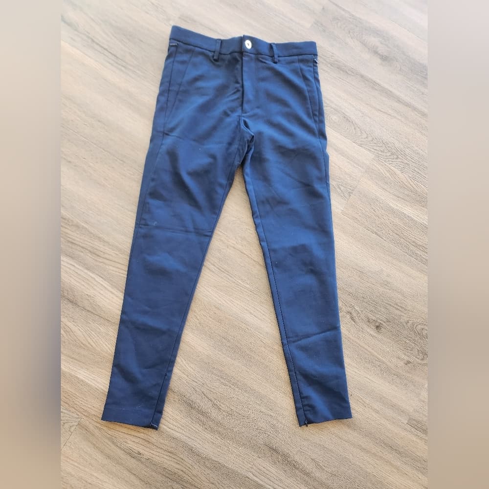 Zara Deep Blue Slim Skinny Trousers With Ankle Zippers - Thumbnail 10