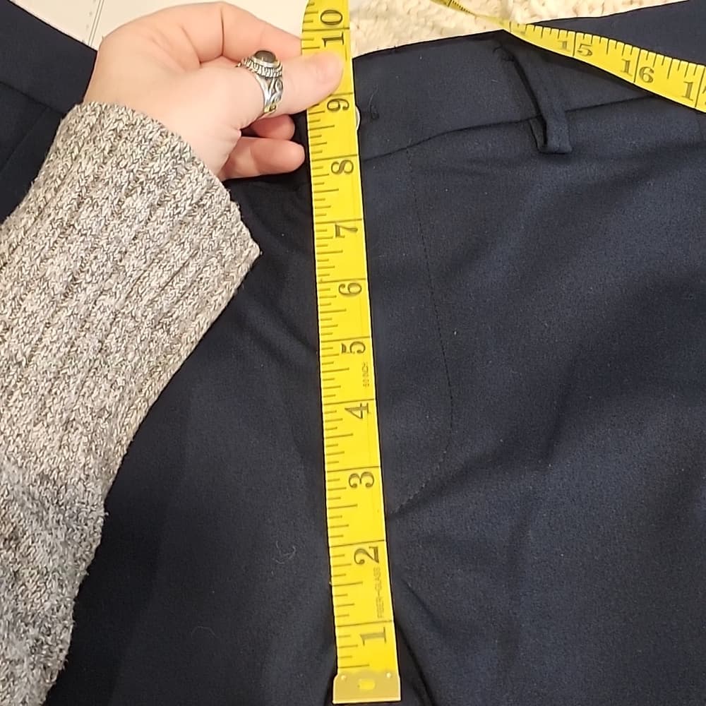 Zara Deep Blue Slim Skinny Trousers With Ankle Zippers - Thumbnail 9