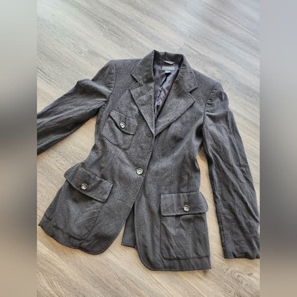Banana Republic Brown Wool Italian Made Blazer Classic Suit Jacket - Thumbnail 11
