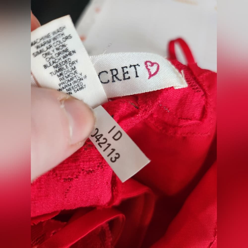 Victoria's Secret Red Chemise with Spaghetti Straps - Thumbnail 11
