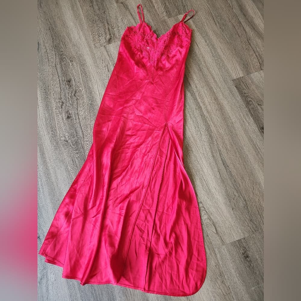 Victoria's Secret Red Chemise with Spaghetti Straps - Thumbnail 16