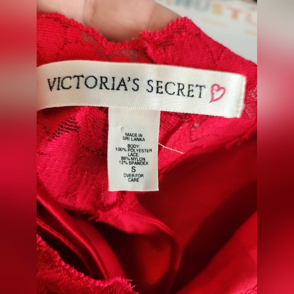 Victoria's Secret Red Chemise with Spaghetti Straps - Thumbnail 9