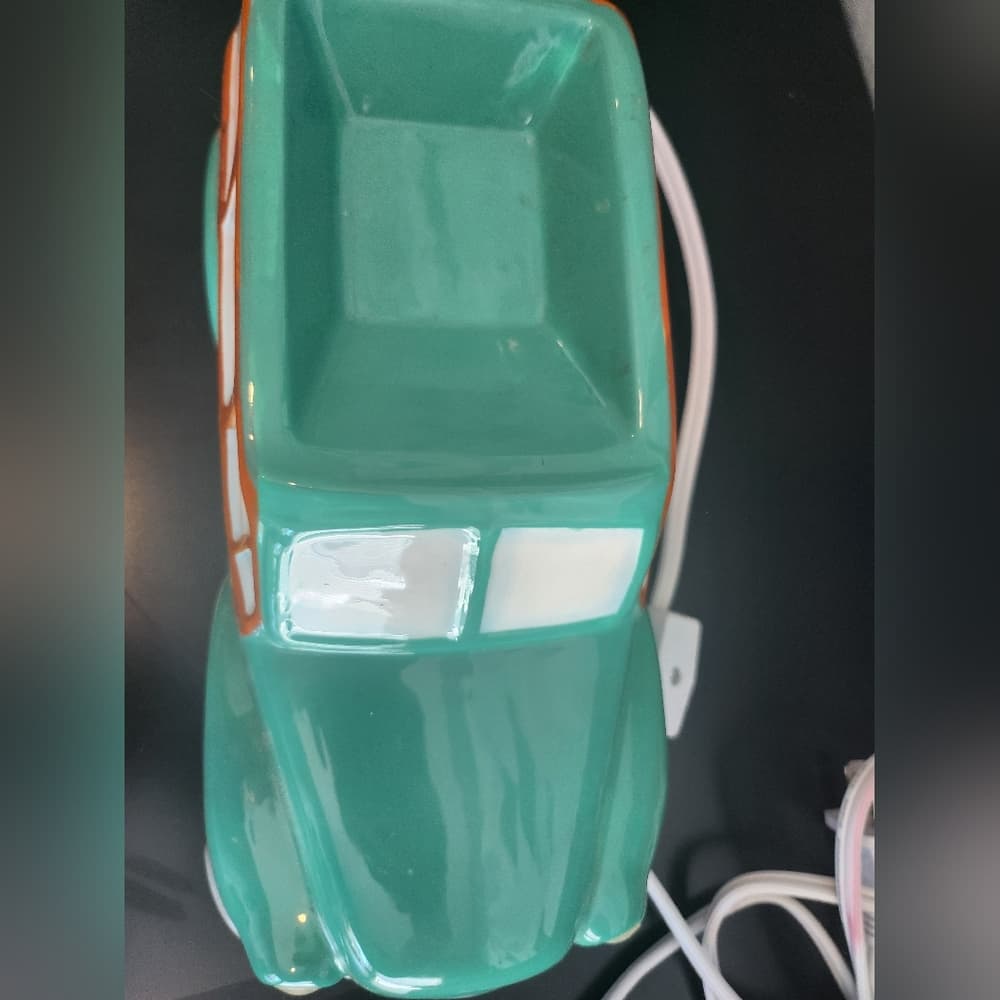 Retro Mint Green Ceramic Car Scentsy Wax Warmer Missing Top - Thumbnail 2