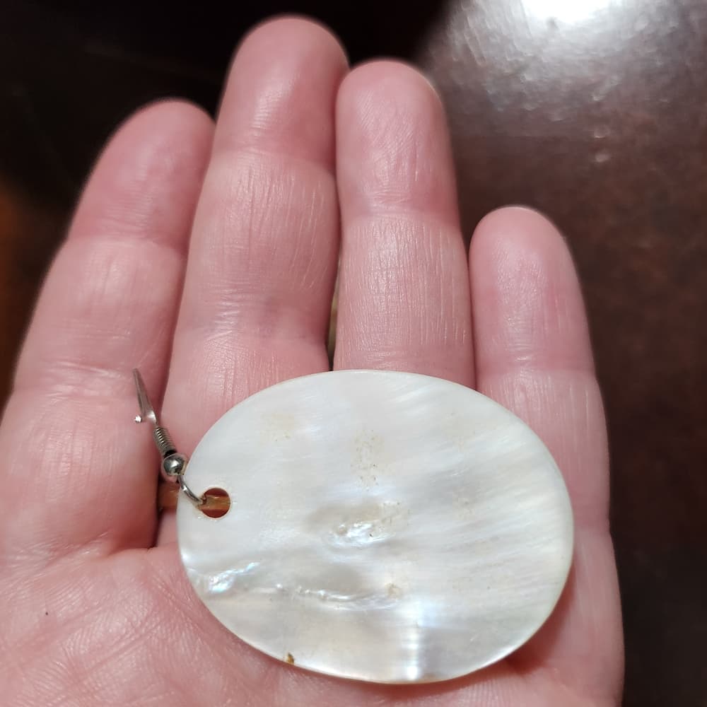 Bundle Of Cream and Brown Shell Jewelry Making Iridescent Accent Pendants - Thumbnail 8