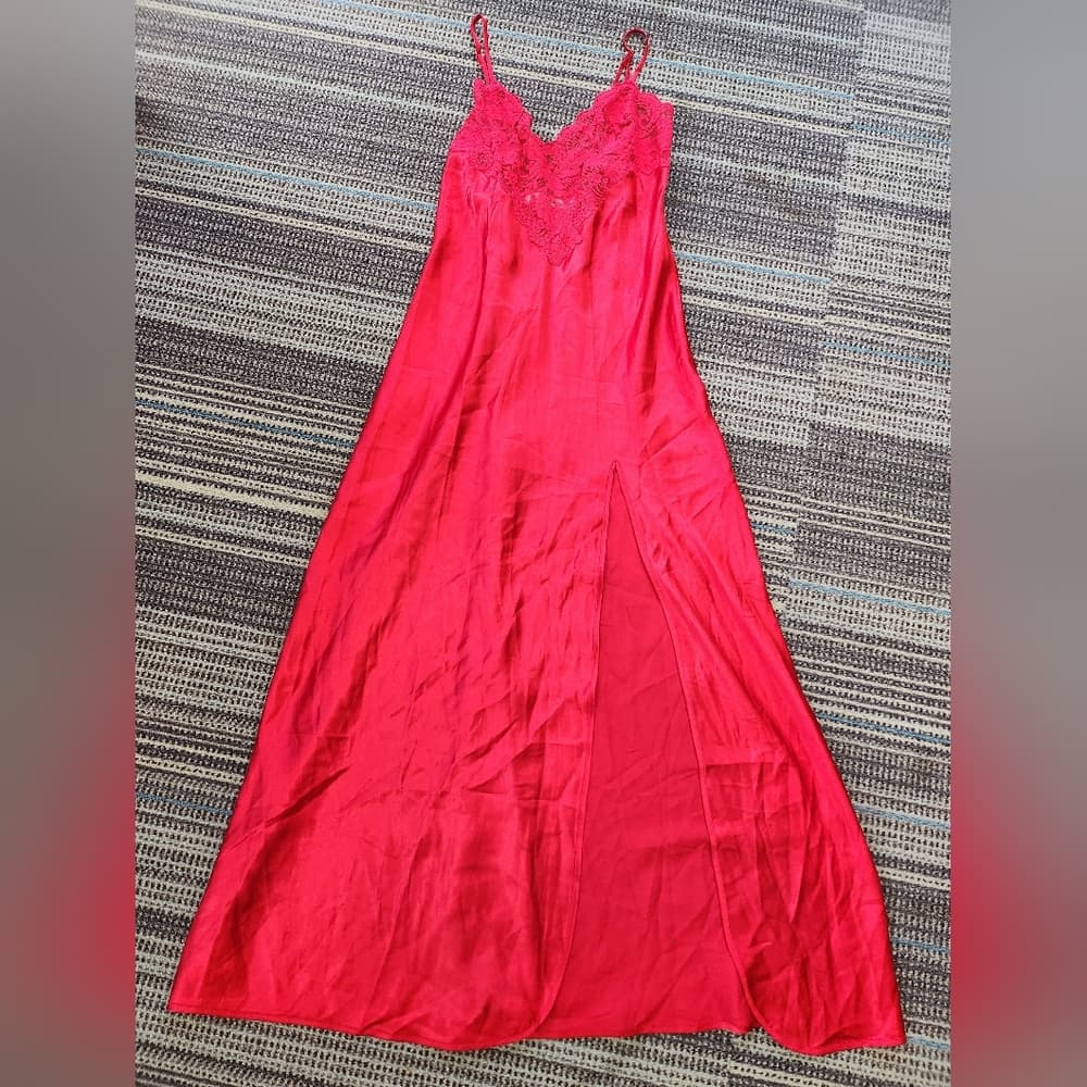 Victoria's Secret Red Chemise with Spaghetti Straps - Thumbnail 2
