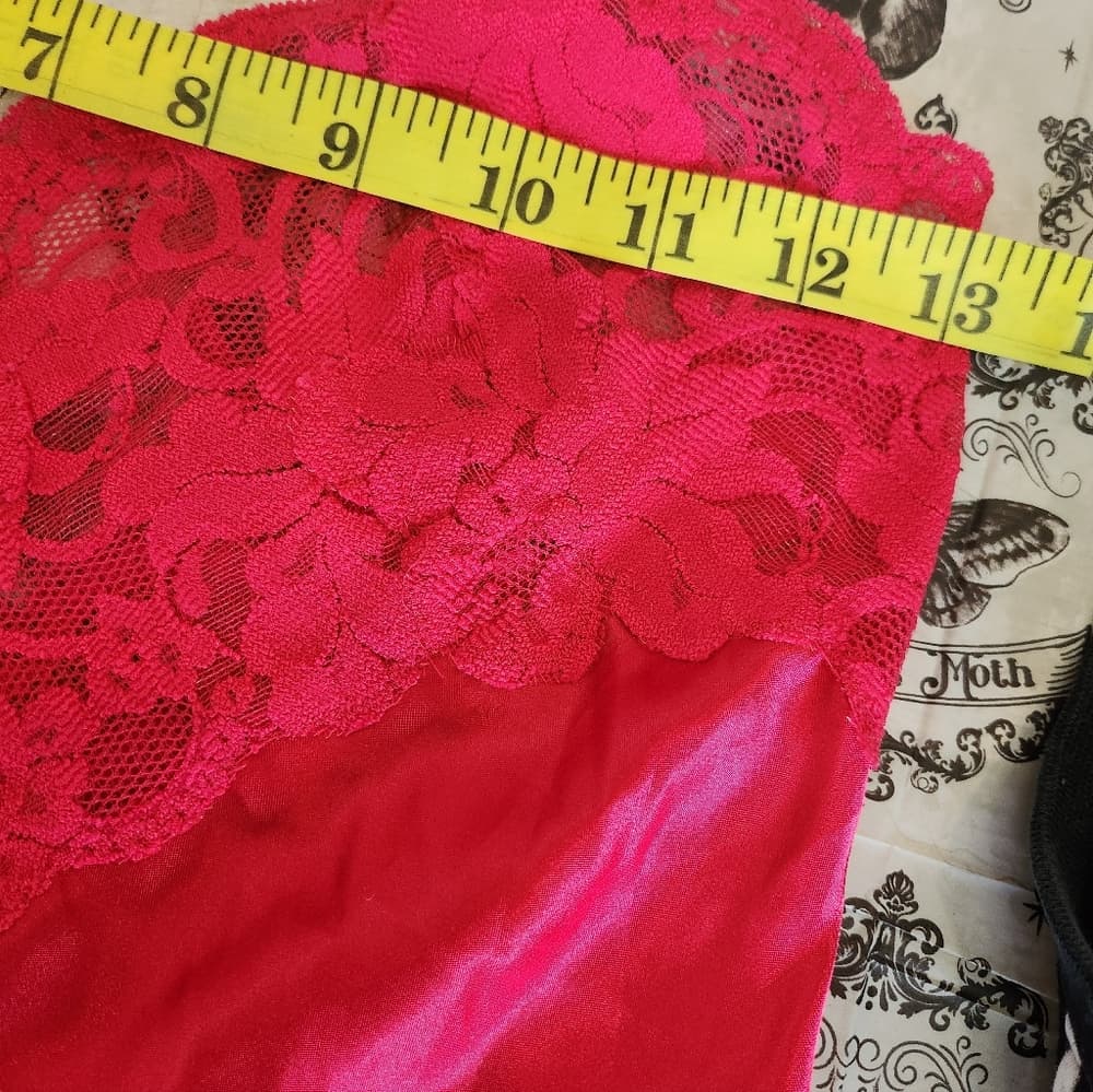Victoria's Secret Red Chemise with Spaghetti Straps - Thumbnail 15